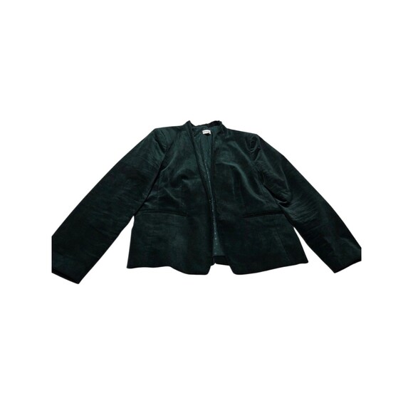 J.Crew Velvet Emerald Green Blazer Womens 14 Holiday Party Business Lined Modern - Picture 13 of 13